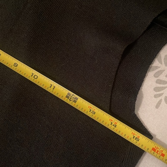 Nanette Lepore Black Sweater Vest with side zippers Size Small EUC - Picture 6 of 11